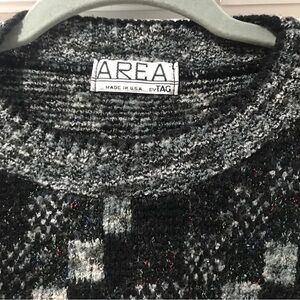 AREA by TAG grey sweater vintage made in USA
